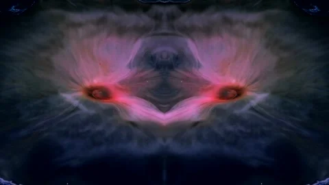An Abstract Mask Reveals Itself Stock Footage 256710569