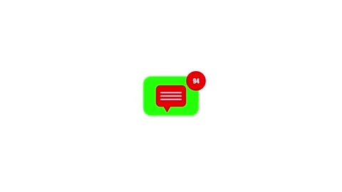 Abstract massage icon, notification icon, counting massage isolated on back.. Vídeos de archivo 336549541