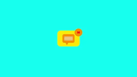 Abstract massage icon, notification icon, counting massage isolated on back.. Видео 336549547