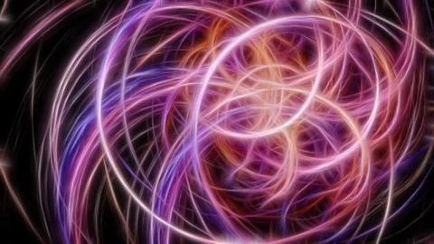 Abstract massive glowing light stripes Stock Illustration