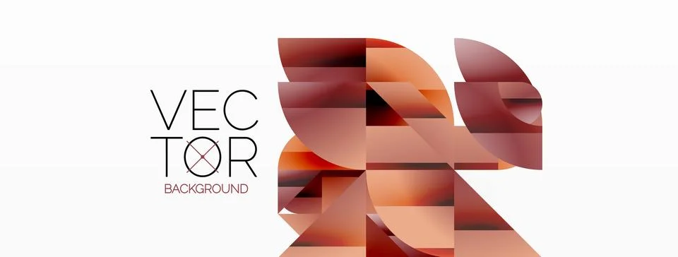 Abstract masterpiece formed by delicate interplay of circles, squares, and Stock Illustration