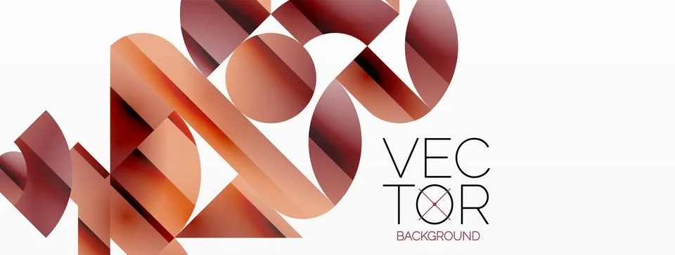 Abstract masterpiece formed by delicate interplay of circles, squares, and Stock Illustration