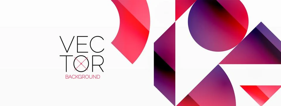 Abstract masterpiece formed by delicate interplay of circles, squares, and Stock Illustration