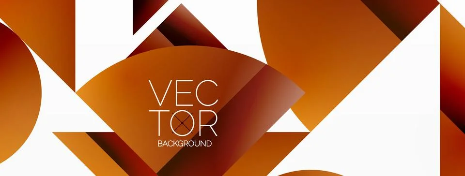 Abstract masterpiece formed by delicate interplay of circles, squares, and Stock Illustration