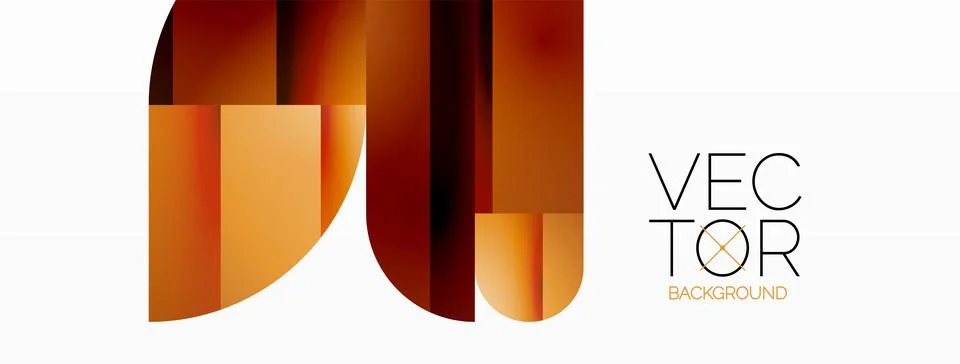Abstract masterpiece formed by delicate interplay of circles, squares, and Stock Illustration