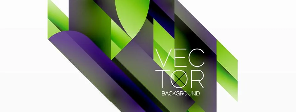 Abstract masterpiece formed by delicate interplay of circles, squares, and Stock Illustration