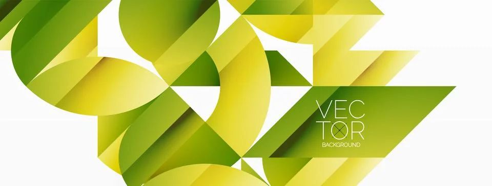 Abstract masterpiece formed by delicate interplay of circles, squares, and Stock Illustration
