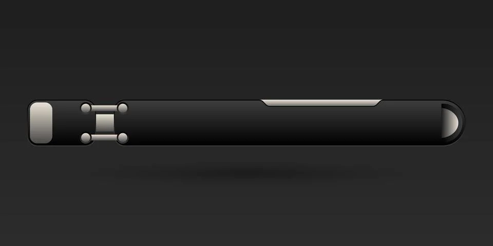Abstract mate black lower third screen title banner Stock Illustration