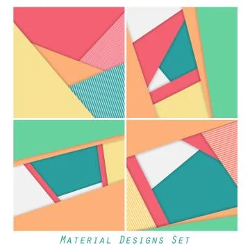 Abstract material designs set Stock Illustration