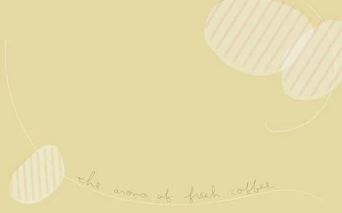 Abstract material of simple lines and figures, image of coffee beans Stock Illustration