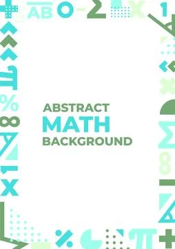 Abstract math background with mathematic symbol Stock Illustration