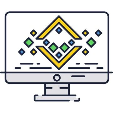 Abstract math equation formula on computer monitor Stock Illustration