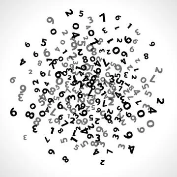 Abstract math number background. Vector illustration Stock Illustration