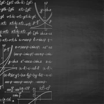 Abstract math school background with copy space Stock Illustration