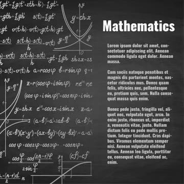 Abstract math school background with copy space 스톡 일러스트