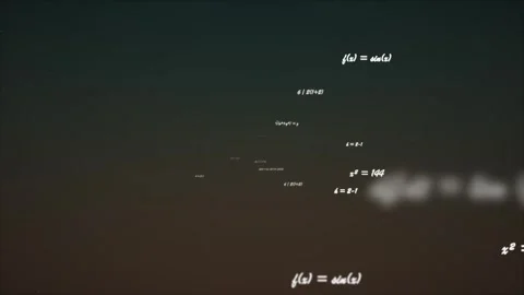Abstract mathematical formulas floating in space, 4K Stock Footage 346159702