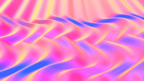 Abstract Mathematical Surface Sunset Gradient Colored Waves Flowing Stock Footage 295499525