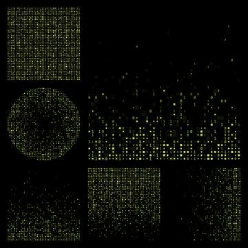 Abstract Matrix background. Lime color theme backgrounds. Gradiented geomet.. Stock Illustration