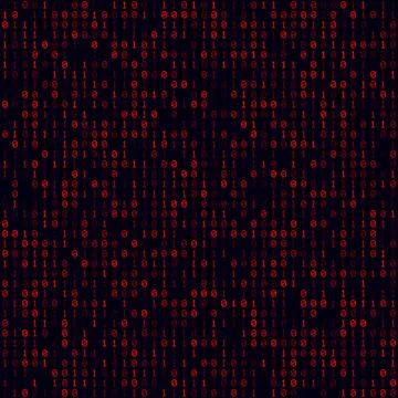 Abstract Matrix background. Red filled binary background. Medium sized seam.. イラスト素材