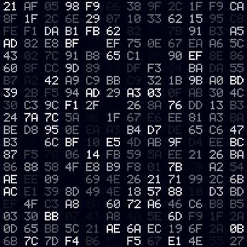 Abstract Matrix background. White filled hexademical pairs background. Smal.. イラスト素材