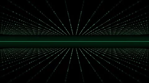 Abstract matrix binary code streaming forward through digital space backgro.. Stock Footage 345896645