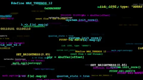 Abstract Matrix Code Rain Animation Stock Footage 341416155