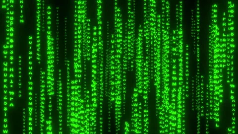 Abstract Matrix Digital Rain Falling Green Code Data Stream - Seamless Loop Stock Footage 327687665