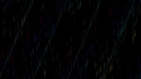 Abstract matrix dots raining binary code without symbols and characters. Black Stock Footage 310475941