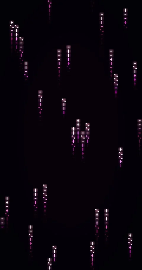 Abstract matrix gradient animated background with purple mid colors Stock Footage 331220603