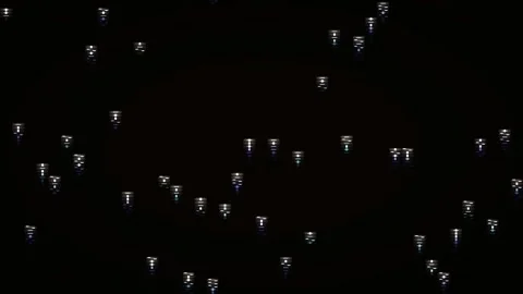 Abstract matrix gradient animated background with vermillion mid colors Stock Footage 331273785