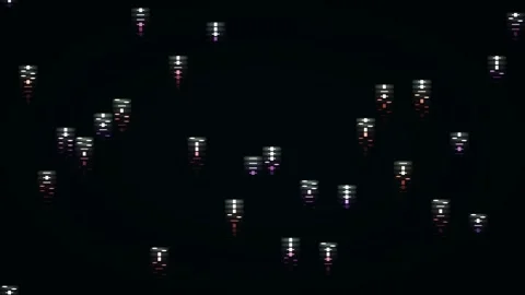 Abstract matrix gradient animated background with cyan mid colors Stock-Footage 331318629