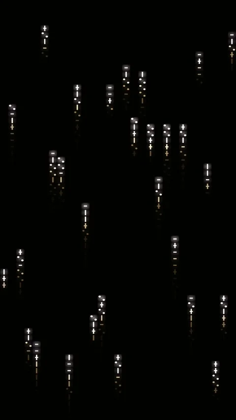 Abstract matrix gradient animated background with amber deep colors Stock Footage 331534384
