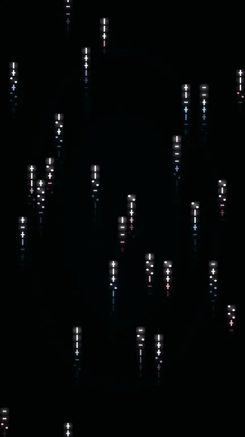 Abstract matrix gradient animated background with cyan deep colors Stock Footage 331540003