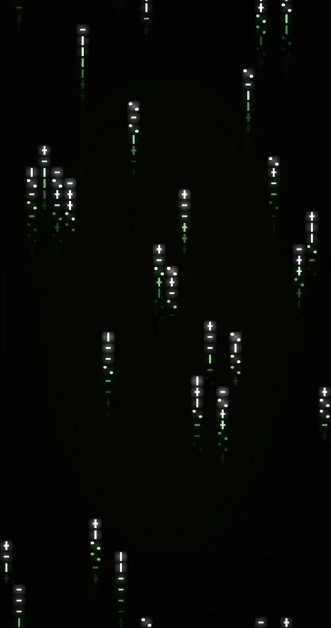 Abstract matrix gradient animated background with lime deep colors Stock Footage 331752347