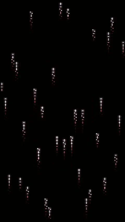 Abstract matrix gradient animated background with scarlet deep colors Stock Footage 331964545