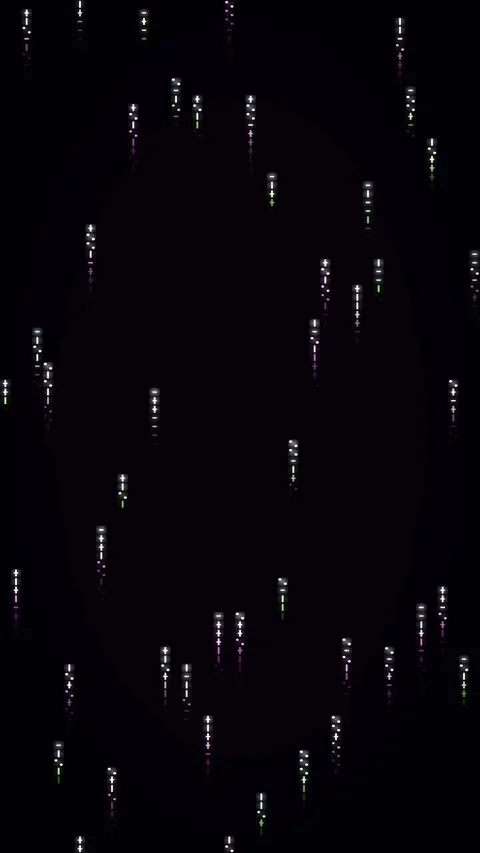 Abstract matrix gradient animated background with orchid mid colors Stock Footage 332180579
