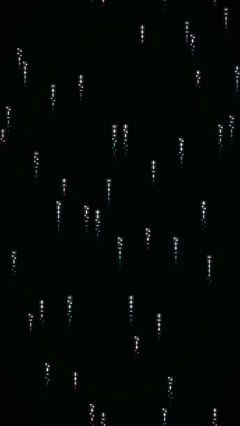 Abstract matrix gradient animated background with mint deep colors Stock Footage 332185891