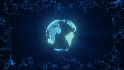 Abstract Matrix Hologram Data Flow Space Warp Science Fiction Binary Code Vidéo 337984887