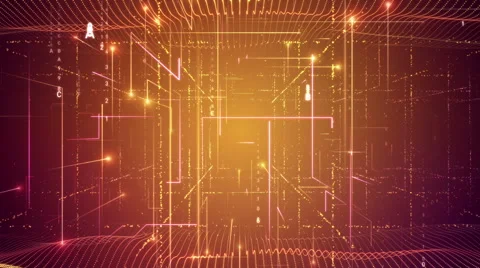 Abstract matrix network grid Stock Footage 41825264