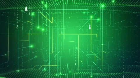 Abstract matrix network grid Stock Footage 41825446