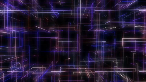 Abstract Matrix Network Grid Technology Abstract Background Stock Footage 86449907