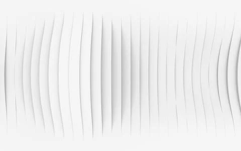 Abstract Matt White Background With Wavy Shadow Bars. 3D Rendering Illustrati Stock Illustration