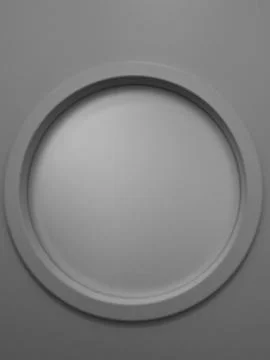 Abstract Matte Gray Circle on Neutral Background 写真素材