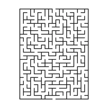 Abstract maze / labyrinth with entry and exit. Stock Illustration