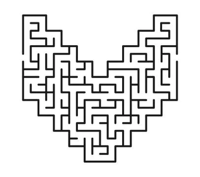 Abstract maze / labyrinth with entry and exit. Stock Illustration