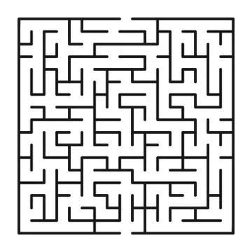 Abstract maze / labyrinth with entry and exit. Stock Illustration