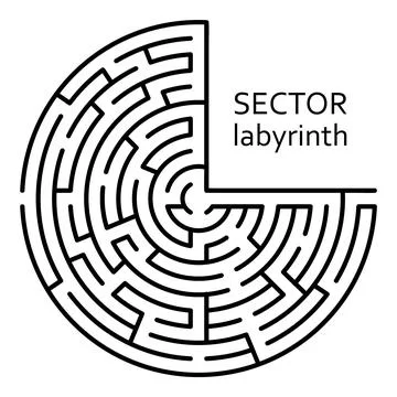 Abstract maze labyrinth with entry and exit Stock Illustration