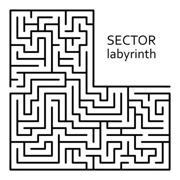 Abstract maze labyrinth with entry and exit Illustrazione stock