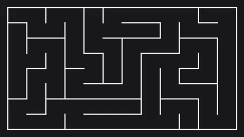 Abstract maze labyrinth pattern symbolizing complexity, puzzle solving, and.. 스톡 동영상 343631595