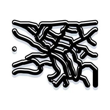 Abstract maze lines creating a complex network pattern 库存插图